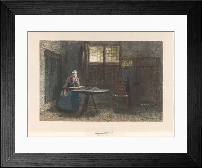 Framed Print : The empty chair, 1876. Creator: Hendrik Valkenburg Framed Print : The empty chair, 1876. Creator: Hendrik Valkenburg