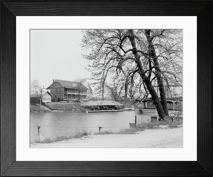 Framed Print : Canoe club, Riverside Park, Indianapolis, Ind. c1907. Creator: Unknown Framed Print : Canoe club, Riverside Park, Indianapolis, Ind. c1907. Creator: Unknown