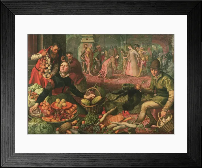 Framed Print : Christ and the Woman taken in Adultery. Creator: Pieter Aertsen Framed Print : Christ and the Woman taken in Adultery. Creator: Pieter Aertsen
