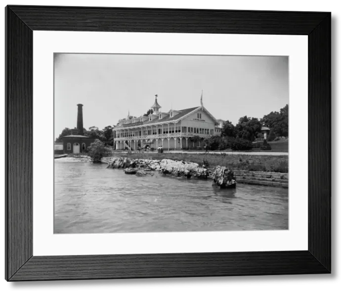 Framed Print : Wehrle's Dancing Pavilion, Put-In-Bay, between 1880 and 1899. Creator: Unknown Framed Print : Wehrle's Dancing Pavilion, Put-In-Bay, between 1880 and 1899. Creator: Unknown
