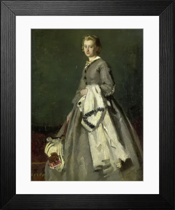 Framed Print : A young Woman, 1863. Creator: August Allebe Framed Print : A young Woman, 1863. Creator: August Allebe