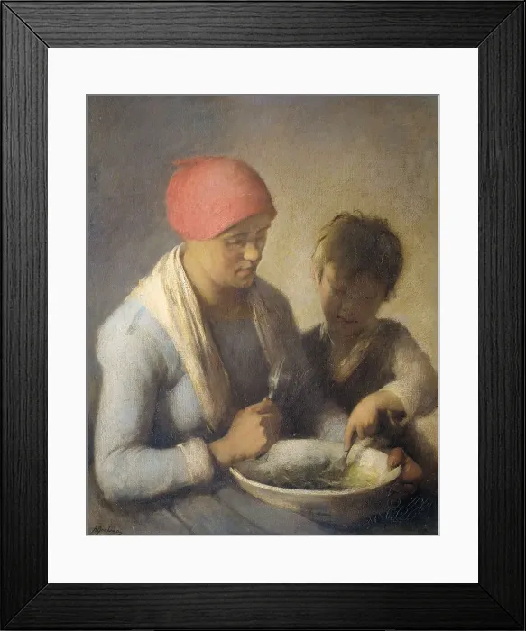 Framed Print : The Meal, 1850-1892. Creator: Auguste Boulard