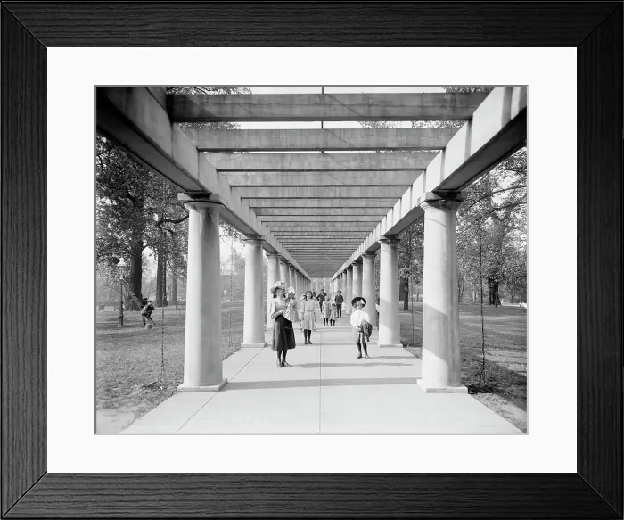 Framed Print : Colonnade, Central Park, Louisville, Ky. between 1900 and 1910. Creator: Unknown Framed Print : Colonnade, Central Park, Louisville, Ky. between 1900 and 1910. Creator: Unknown
