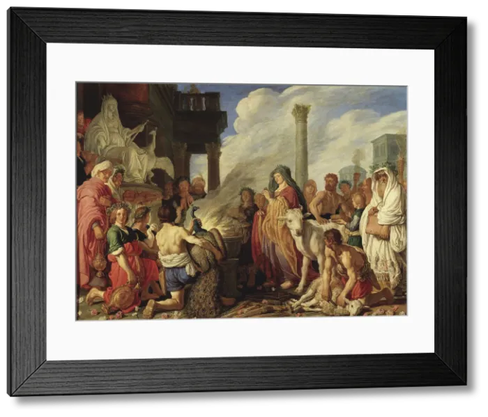 Framed Print : Dido's Sacrifice to Juno, 1630. Creator: Pieter Lastman Framed Print : Dido's Sacrifice to Juno, 1630. Creator: Pieter Lastman