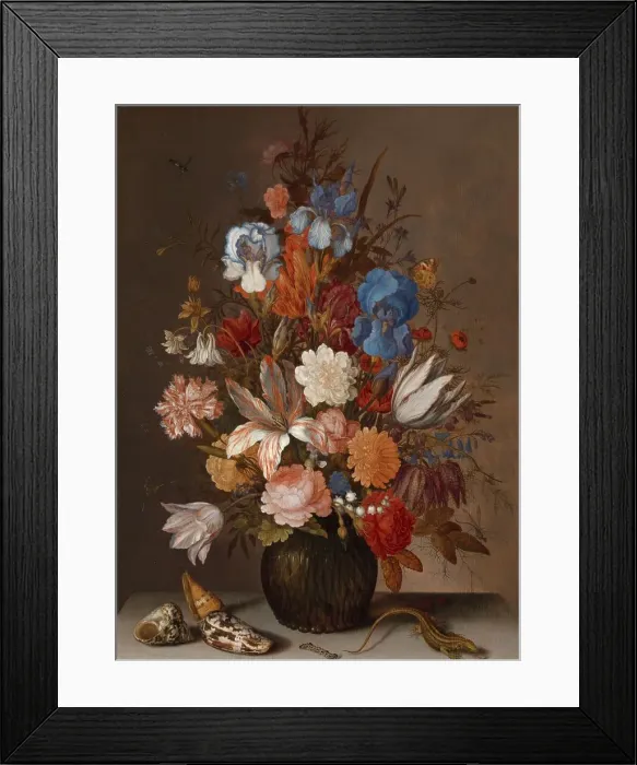 Framed Print : Still Life with Flowers, c.1625-c.1630. Creator: Balthasar van der Ast Framed Print : Still Life with Flowers, c.1625-c.1630. Creator: Balthasar van der Ast