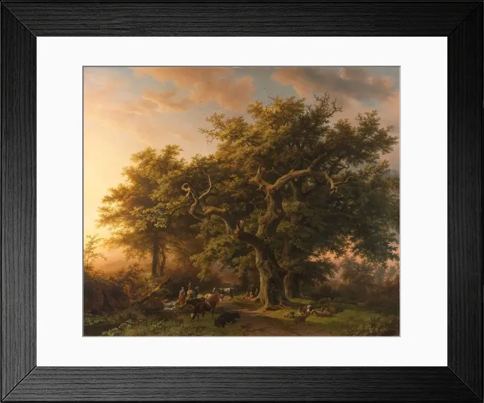 Framed Print : Forest Scene, 1848. Creator: Barend Cornelis Koekkoek Framed Print : Forest Scene, 1848. Creator: Barend Cornelis Koekkoek
