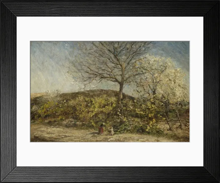 Framed Print : Landscape with flowering orchard, 1870-1886. Creator: Adolphe Monticelli Framed Print : Landscape with flowering orchard, 1870-1886. Creator: Adolphe Monticelli