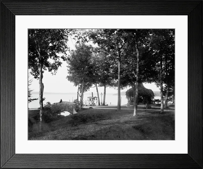 Framed Print : View from Kay's (i.e. Kayes) Park, Lake Geneva, Wis. c1898. Creator: Unknown Framed Print : View from Kay's (i.e. Kayes) Park, Lake Geneva, Wis. c1898. Creator: Unknown