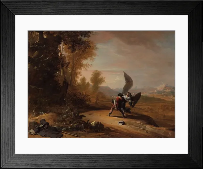 Framed Print : Jacob Wrestling with the Angel, 1639. Creator: Bartholomeus Breenbergh Framed Print : Jacob Wrestling with the Angel, 1639. Creator: Bartholomeus Breenbergh