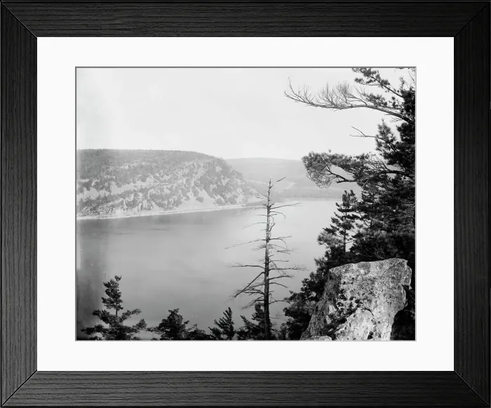 Framed Print : Devil's Lake, Wisconsin, between 1880 and 1899. Creator: Unknown Framed Print : Devil's Lake, Wisconsin, between 1880 and 1899. Creator: Unknown