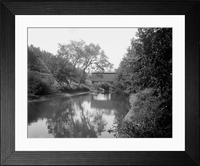 Framed Print : Able Man's Narrows, old wagon bridge, c1898. Creator: Unknown Framed Print : Able Man's Narrows, old wagon bridge, c1898. Creator: Unknown