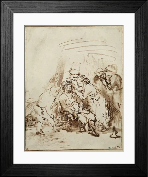Framed Print : An eye operation, c1650. Creator: Rembrandt Harmensz van Rijn Framed Print : An eye operation, c1650. Creator: Rembrandt Harmensz van Rijn