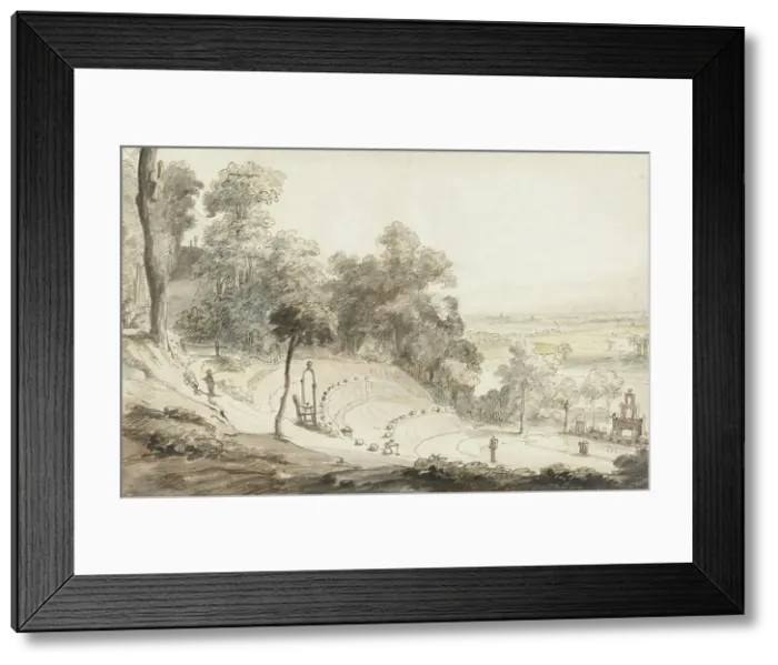 Framed Print : The Amphitheatre on the Springenberg in Cleves, after 1660-1663. Creator: Gerbrand van den Eeckhout