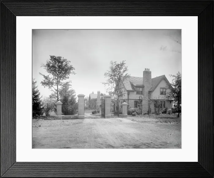 Framed Print : Edward C. Walker residence, gate & lodge, Walkerville, Ont. between 1906 and 1915. Creator: Unknown. Edward C. Walker residence, gate & lodge, Walkerville, Ont. between 1906 and 1915. Creator: Unknown Framed Print : Edward C. Walker residence, gate & lodge, Walkerville, Ont. between 1906 and 1915. Creator: Unknown. Edward C. Walker residence, gate & lodge, Walkerville, Ont. between 1906 and 1915. Creator: Unknown