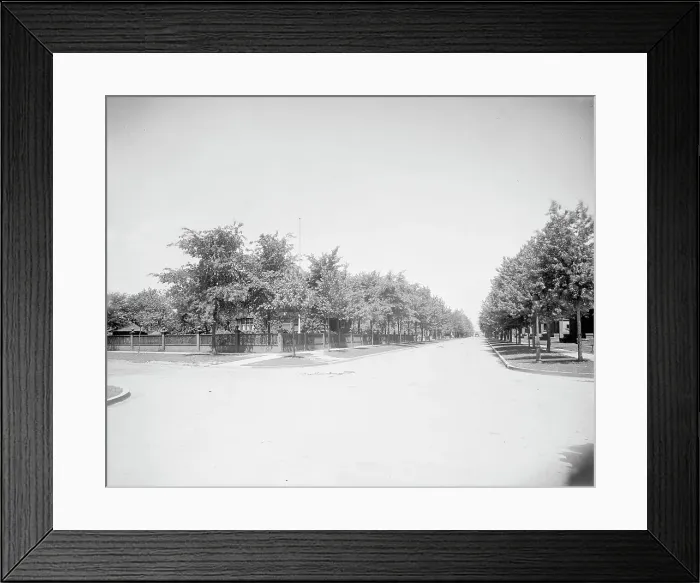 Framed Print : Devonshire Road, looking north, Walkerville, Ont. between 1905 and 1915. Creator: Unknown Framed Print : Devonshire Road, looking north, Walkerville, Ont. between 1905 and 1915. Creator: Unknown