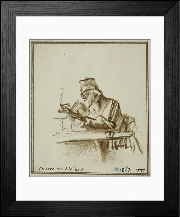 Framed Print : Old man reading, c1630s. Creator: Rembrandt Harmensz van Rijn