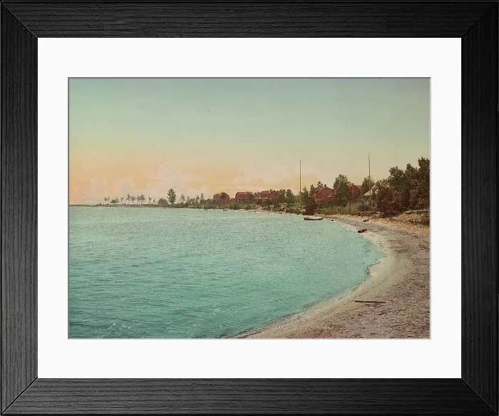 Framed Print : Along the shore at Harbor Beach, Michigan, c1901. Creator: Unknown Framed Print : Along the shore at Harbor Beach, Michigan, c1901. Creator: Unknown