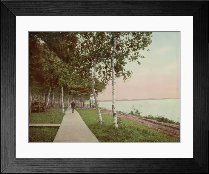 Framed Print : The Walk at We-Que-Ton-Sing, Michigan, c1900. Creator: Unknown Framed Print : The Walk at We-Que-Ton-Sing, Michigan, c1900. Creator: Unknown