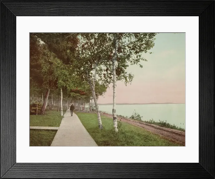 Framed Print : The Walk at We-Que-Ton-Sing, Michigan, c1900. Creator: Unknown Framed Print : The Walk at We-Que-Ton-Sing, Michigan, c1900. Creator: Unknown