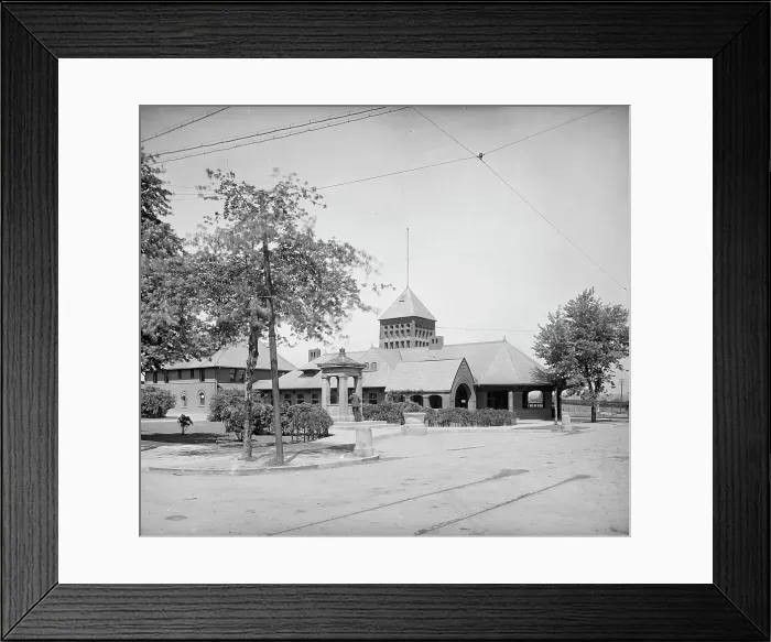 Framed Print : Railroad station, Walkerville, Ont. between 1905 and 1915. Creator: Unknown Framed Print : Railroad station, Walkerville, Ont. between 1905 and 1915. Creator: Unknown