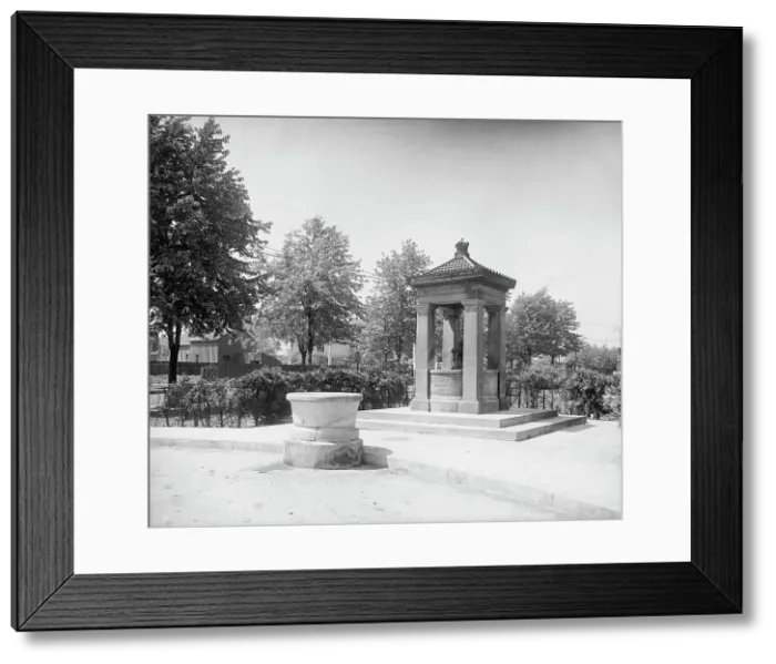 Framed Print : Victoria jubilee fountain, Walkerville, Ont. between 1905 and 1915. Creator: Unknown Framed Print : Victoria jubilee fountain, Walkerville, Ont. between 1905 and 1915. Creator: Unknown