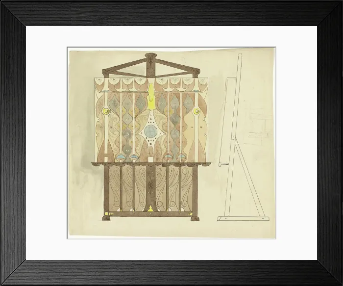 Framed Print : Design for a print stand, 1887-1911. Creator: Gustaaf Frederik van de Wall Perné Framed Print : Design for a print stand, 1887-1911. Creator: Gustaaf Frederik van de Wall Perné