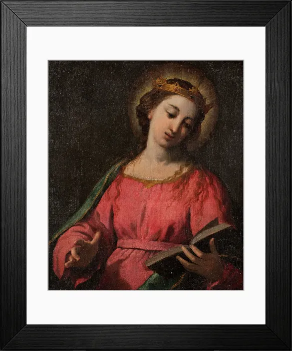 Framed Print : Female Saint, late 16th-early 17th century. Creator: Scarsellino Framed Print : Female Saint, late 16th-early 17th century. Creator: Scarsellino