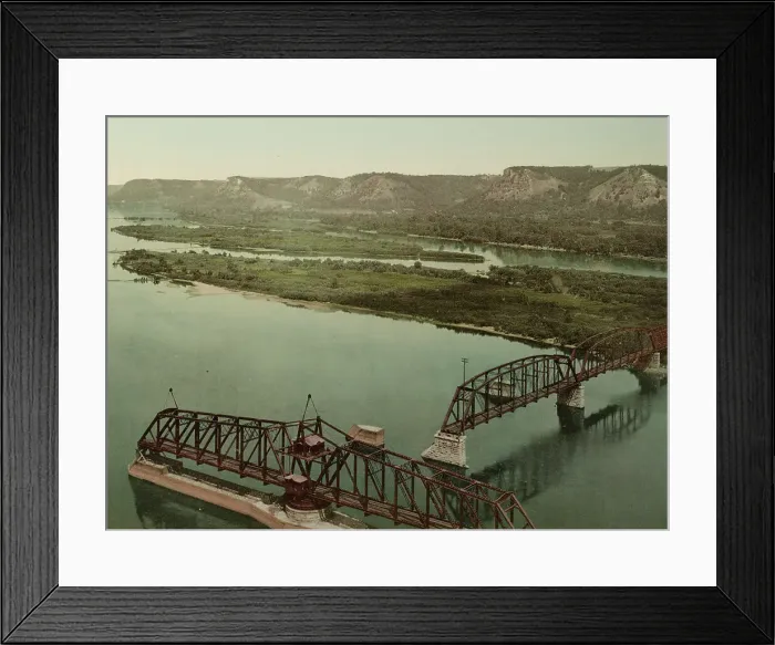 Framed Print : Minnesota, Mississippi River at Winona, c1898. Creator: Unknown Framed Print : Minnesota, Mississippi River at Winona, c1898. Creator: Unknown
