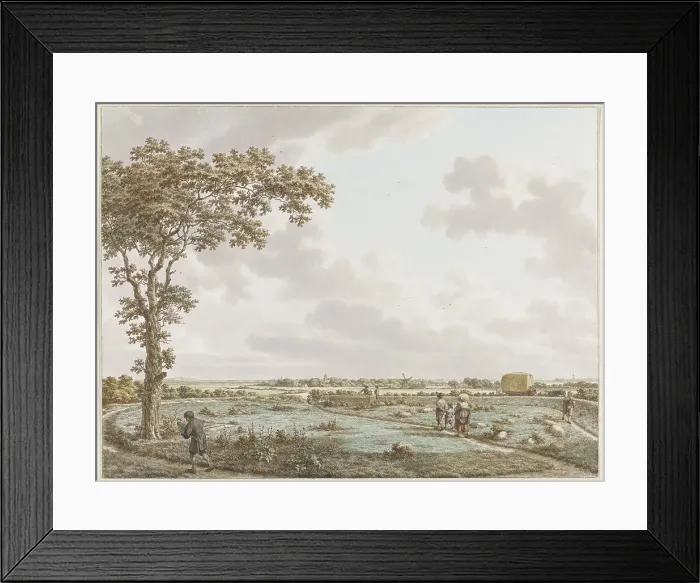 Framed Print : Landscape with the Table Mountain, seen from Sint-Janskerkhof near Laren, c.1795. Creator: Jacob Cats Framed Print : Landscape with the Table Mountain, seen from Sint-Janskerkhof near Laren, c.1795. Creator: Jacob Cats