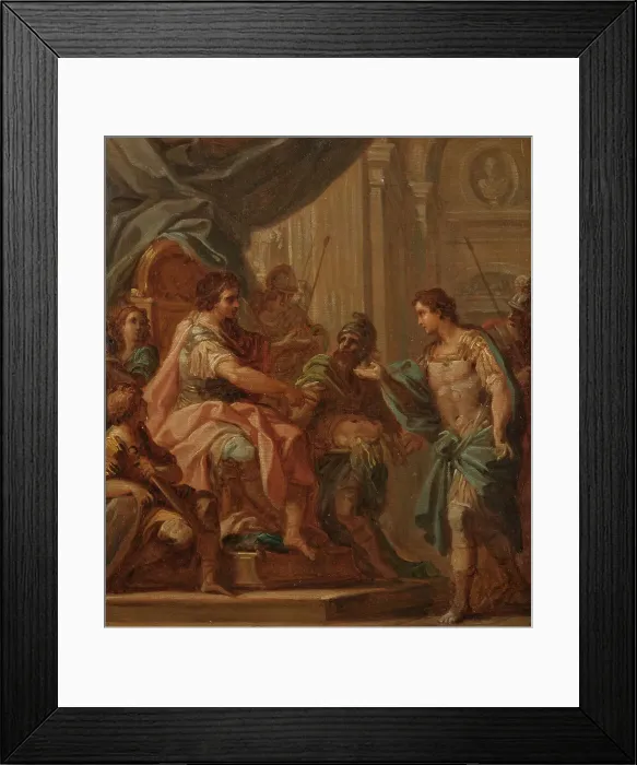 Framed Print : David and Saul. Study, early-mid 18th century. Creator: Sebastiano Conca Framed Print : David and Saul. Study, early-mid 18th century. Creator: Sebastiano Conca