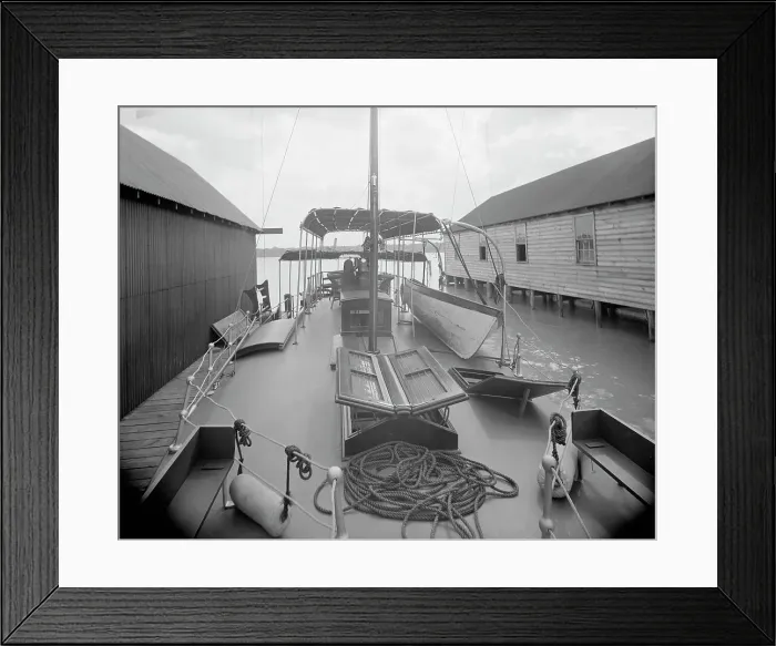 Framed Print : Yacht Althea, deck, between 1907 and 1915. Creator: Unknown Framed Print : Yacht Althea, deck, between 1907 and 1915. Creator: Unknown