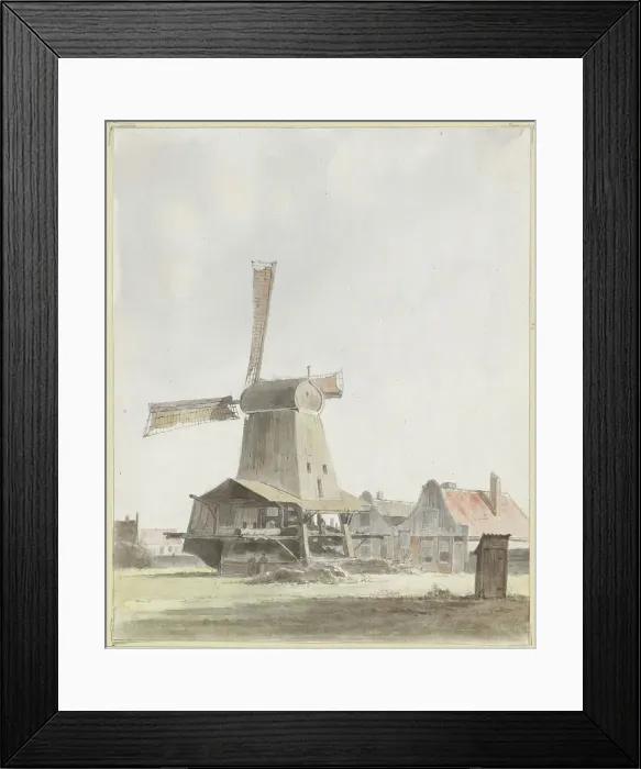 Framed Print : Wood sawmill, 1845. Creator: Hendrik Abraham Klinkhamer Framed Print : Wood sawmill, 1845. Creator: Hendrik Abraham Klinkhamer