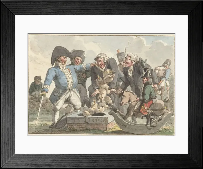 Framed Print : Cartoon on the Tiercering of 1810, 1810-1812. Creator: Jacob Smies Framed Print : Cartoon on the Tiercering of 1810, 1810-1812. Creator: Jacob Smies