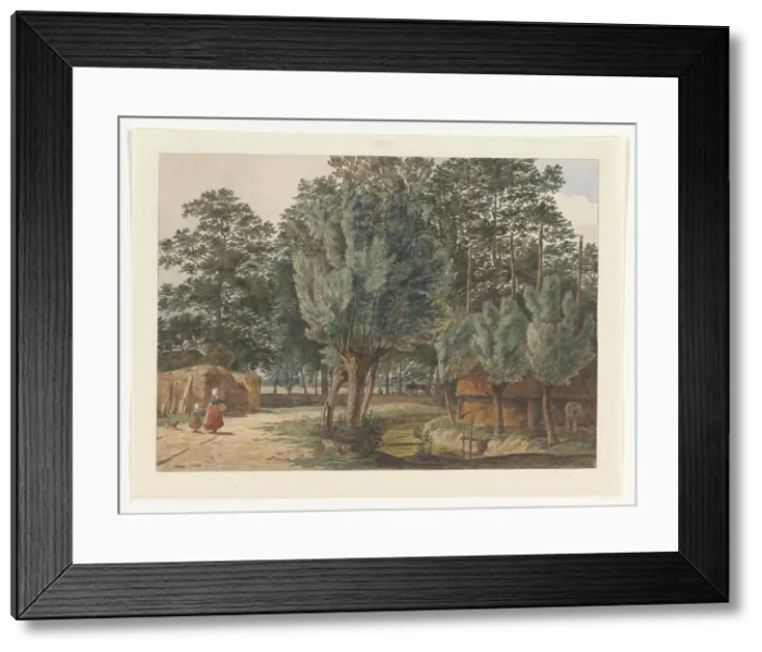 Framed Print : On the Houdringe estate near De Bilt, 1860. Creator: Hendrik Abraham Klinkhamer Framed Print : On the Houdringe estate near De Bilt, 1860. Creator: Hendrik Abraham Klinkhamer