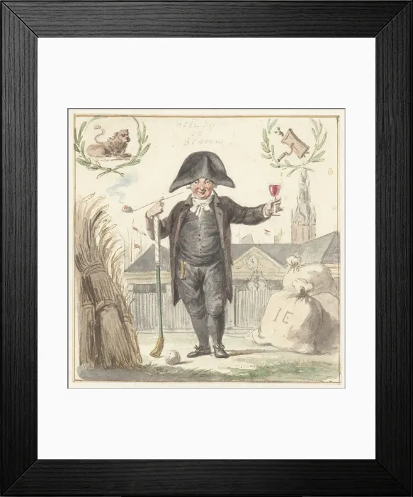 Framed Print : Grain trader Johan Eymer in front of the Corn Exchange in Amsterdam, 1774-1833. Creator: Jacob Smies Framed Print : Grain trader Johan Eymer in front of the Corn Exchange in Amsterdam, 1774-1833. Creator: Jacob Smies
