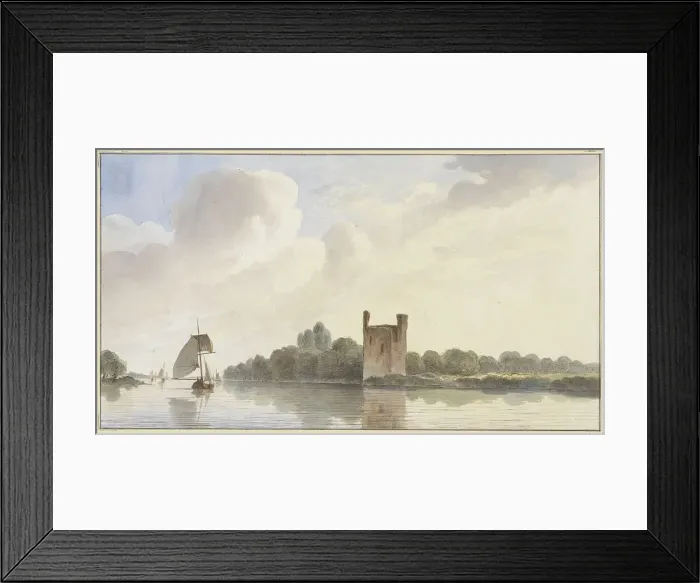 Framed Print : Ruins of Huis te Merwede near Dordrecht on the Maas, 1820-1872. Creator: Hendrik Abraham Klinkhamer Framed Print : Ruins of Huis te Merwede near Dordrecht on the Maas, 1820-1872. Creator: Hendrik Abraham Klinkhamer