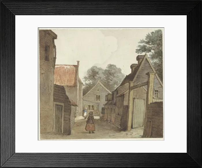 Framed Print : Street at the Manege, 1820-1872. Creator: Hendrik Abraham Klinkhamer Framed Print : Street at the Manege, 1820-1872. Creator: Hendrik Abraham Klinkhamer