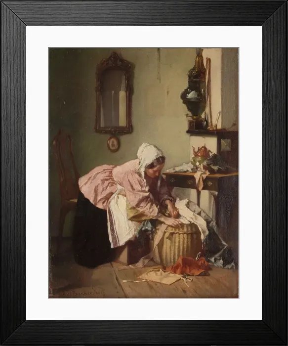 Framed Print : The Rag Basket, c.1850-c.1882. Creator: Alexander Hugo Bakker Korff Framed Print : The Rag Basket, c.1850-c.1882. Creator: Alexander Hugo Bakker Korff