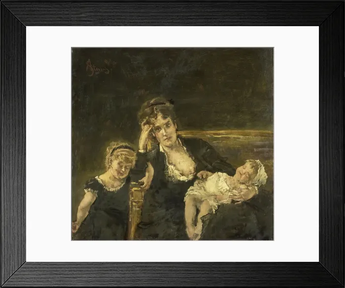 Framed Print : The widow, 1850-1906. Creator: Alfred Stevens Framed Print : The widow, 1850-1906. Creator: Alfred Stevens