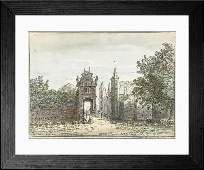 Framed Print : The house in Zuylen, 1748. Creator: Jacob van Liender Framed Print : The house in Zuylen, 1748. Creator: Jacob van Liender