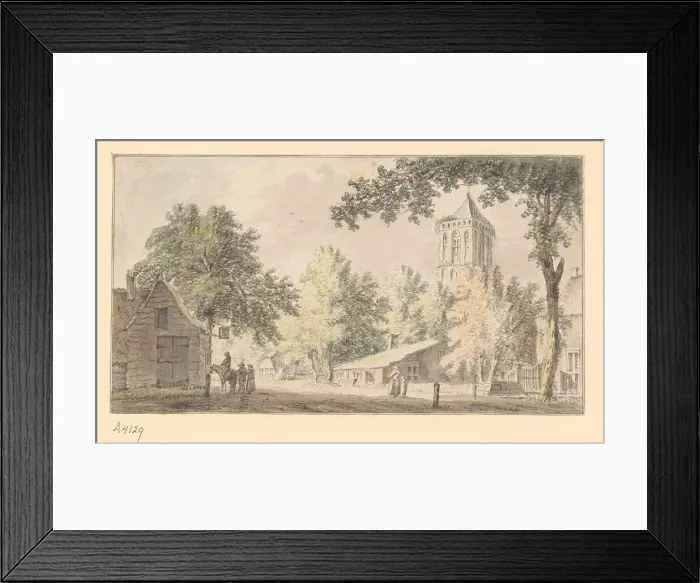 Framed Print : View of Eemnes-Binnen, 1706-1759. Creator: Jacob van Liender Framed Print : View of Eemnes-Binnen, 1706-1759. Creator: Jacob van Liender