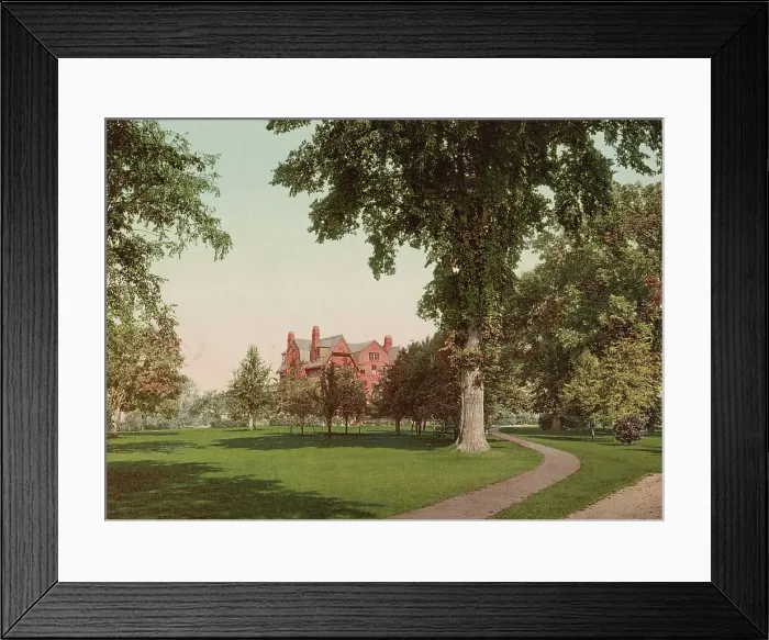 Framed Print : In the grounds of Smith College, Northampton, c1900. Creator: Unknown Framed Print : In the grounds of Smith College, Northampton, c1900. Creator: Unknown