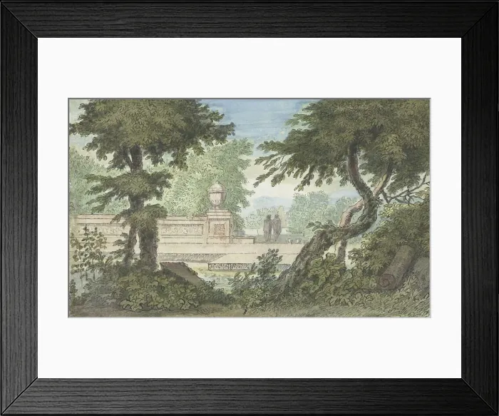 Framed Print : Arcadian landscape, 1706-1759. Creator: Jacob van Liender Framed Print : Arcadian landscape, 1706-1759. Creator: Jacob van Liender