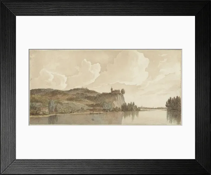Framed Print : River landscape near Chokier on the Maas, 1820-1872. Creator: Hendrik Abraham Klinkhamer Framed Print : River landscape near Chokier on the Maas, 1820-1872. Creator: Hendrik Abraham Klinkhamer