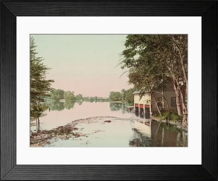 Framed Print : The Lake at Mt. Holyoke College, South Hadley, c1900. Creator: Unknown Framed Print : The Lake at Mt. Holyoke College, South Hadley, c1900. Creator: Unknown