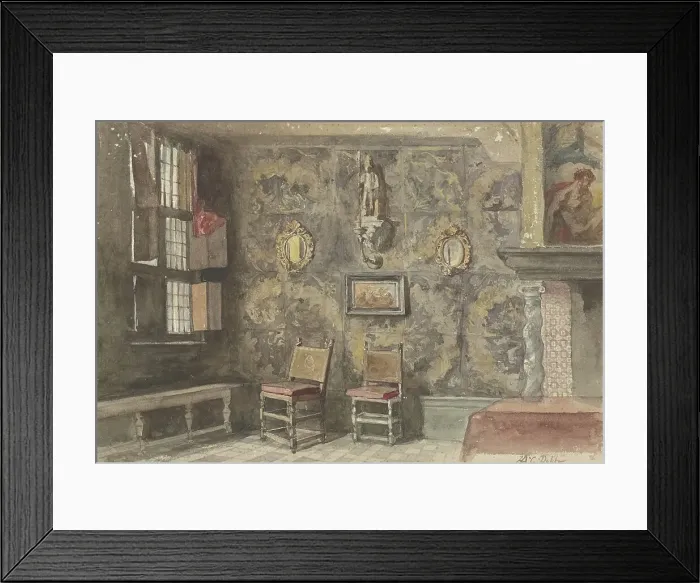 Framed Print : Interior of the old Brouwershuis in Antwerp, 1846-1905. Creator: Hendrik Adriaan Christiaan Dekker Framed Print : Interior of the old Brouwershuis in Antwerp, 1846-1905. Creator: Hendrik Adriaan Christiaan Dekker