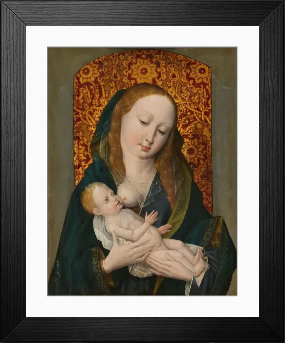Framed Print : Virgin and Child (Madonna Lactans), c.1500. Creator: Anon Framed Print : Virgin and Child (Madonna Lactans), c.1500. Creator: Anon