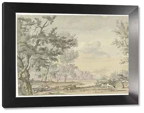 Hare hunt, 1754-1793. Creator: Hendrik Meijer