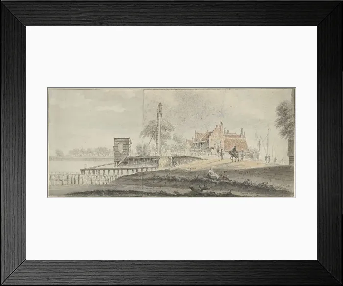 Framed Print : The lock at Spaarndam, 1775. Creator: Hendrik Spilman Framed Print : The lock at Spaarndam, 1775. Creator: Hendrik Spilman