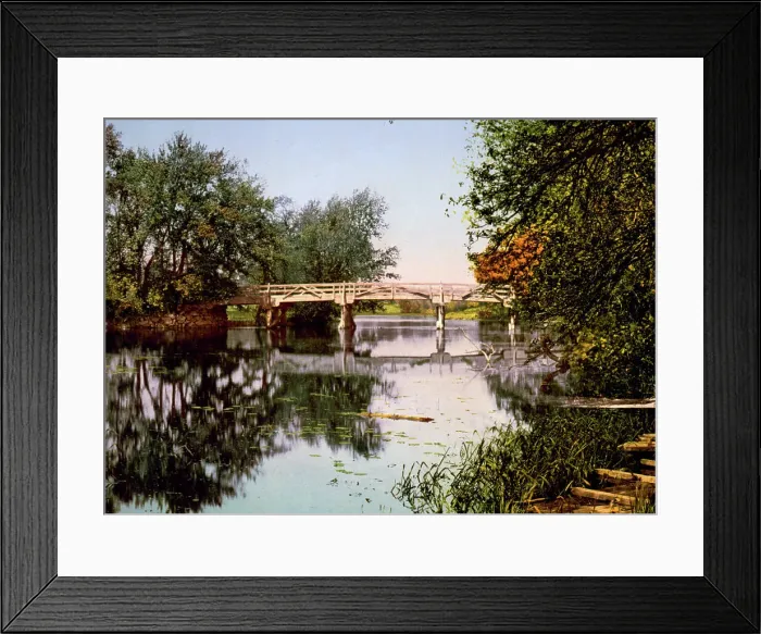 Framed Print : The Old Bridge, Concord, c1900. Creator: Unknown Framed Print : The Old Bridge, Concord, c1900. Creator: Unknown